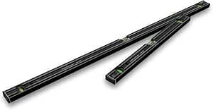 STABILA 80 AS-2 Dark Shadow Spirit Level, 60 cm/120 cm, Matt Anthracite Coating, Reinforced Aluminium Profile, Integrated Non-Slip Stoppers, Made in Germany