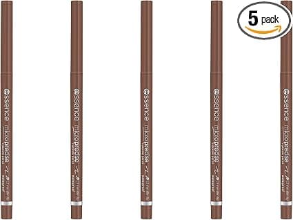 Essence Crayon microprécis pour sourcils, n° 02, marron, durable, définitif, naturel, végétalien, imperméable, sans particules de microplastique, sans parfum, lot de 5 (5 x 0,05 g) - Image 9