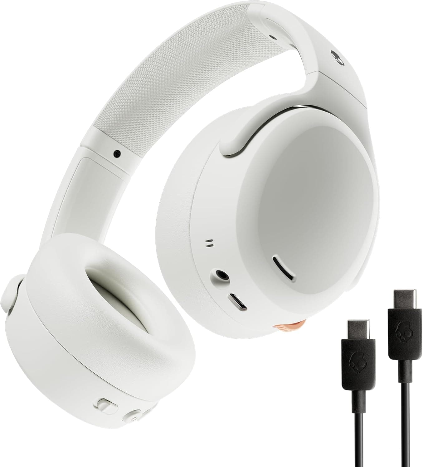 Skullcandy Crusher ANC 2 Wireless Bluetooth Over-Ear Headphones, Extra USB-C Cable, Multisensory Bass, Active Noise Cancellation, 60 Hours Battery Life - White - Image 1