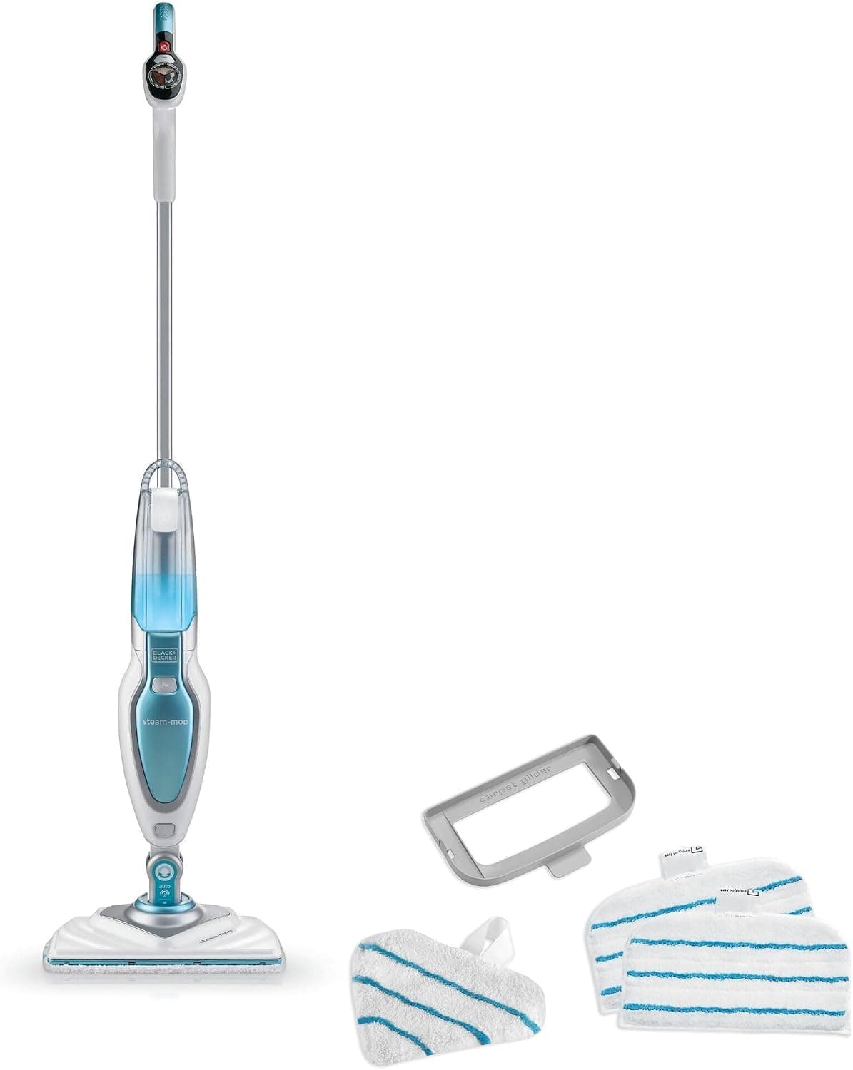 BLACK+DECKER Balai Vapeur 1600W avec AutoSelect et Tête Delta, ‎FSM1630-QS