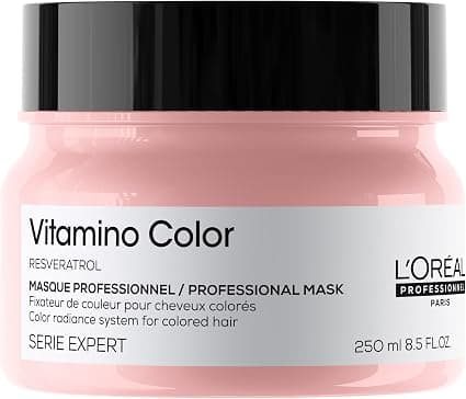L'OREAL PROFESSIONNEL Vitamino Color Fixing Mask for Men and Women Nourishes & Boosts Shine - Coloured & Highlighted Hair - 8 Weeks of Colour Protection - 250 ml