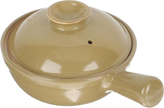 BESPORTBLE Cocotte en Terre Cuite 05 L Poignée Unique Casserole Résistante à la Chaleur pour Cuisson de Riz et Soupe Marmite Cuisine Traditionnelle Multifonctionnelle pour Usage - Image 1