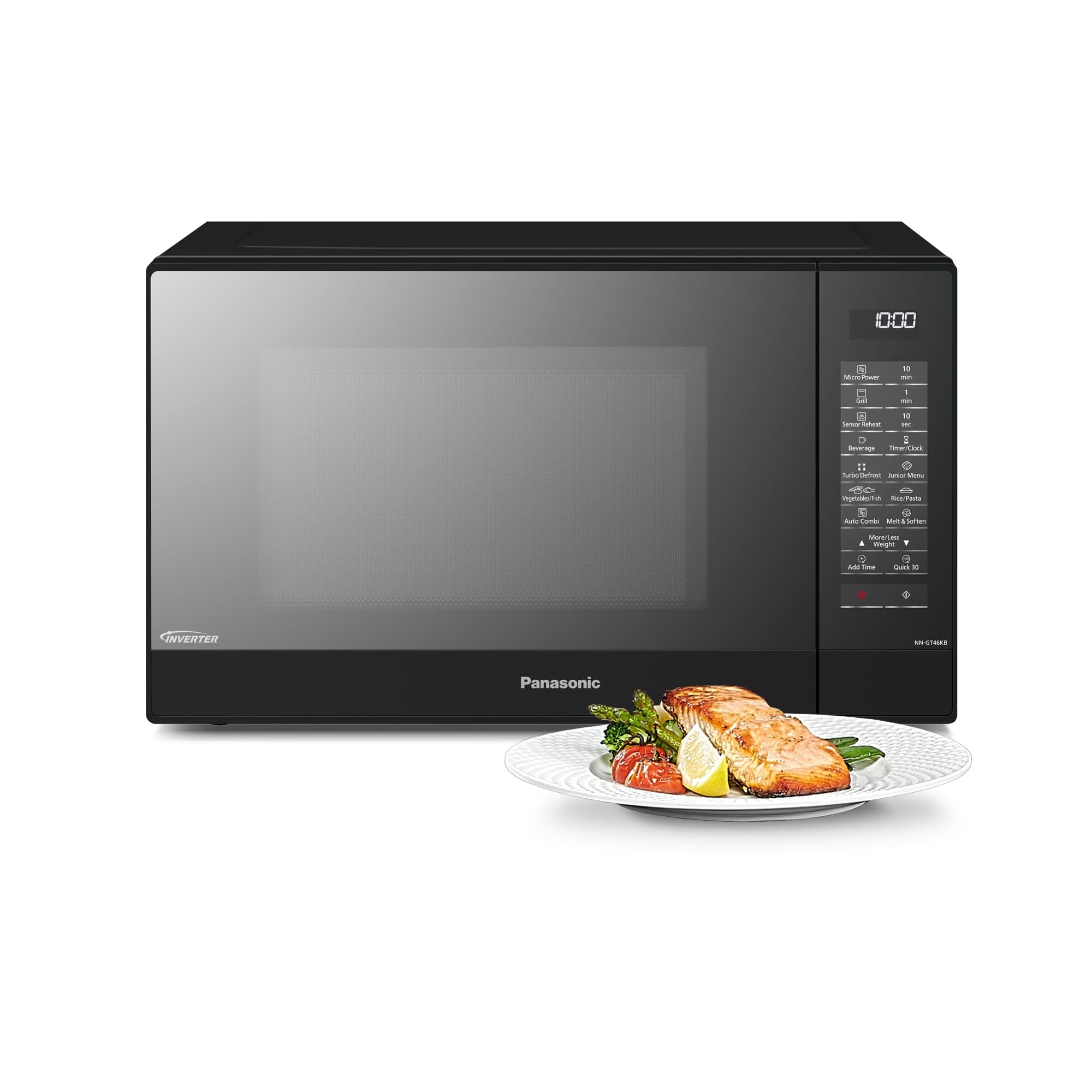 Panasonic NN-GT46KBSUG Microwave and Grill Oven with Turntable, 31 Liters, Stainless Steel, 1000 W, Grill 1100 W, 24 Auto Programs, LCD Display, Genius Sensor, Junior Menu, Black - Image 3