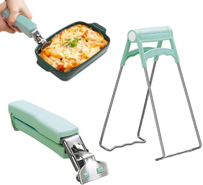 1 Pack Hot Food Tongs Oven Tongs for Moving Hot Plate Bowl Tray Instant Pot (Green) - Image 1