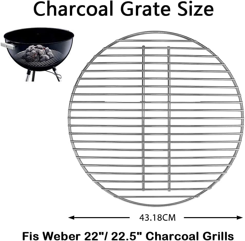 GFTIME 7441 43cm Diameter Charcoal Grill (No Cooking Grate) for Weber Grill 57cm Diameter, One-Touch Silver, Bar-B-Kettle, Master-Touch Charcoal, 1 Pack - Image 3
