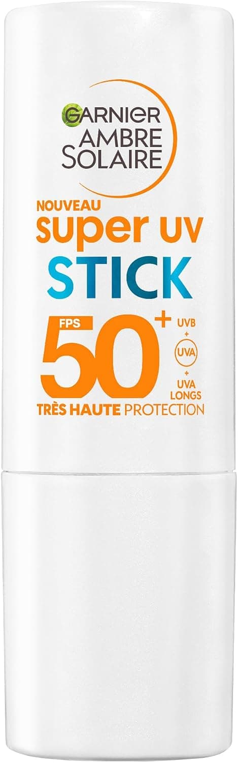 GARNIER Ambre Solaire - Stick Solaire Super UV SPF50+ - Invisible - Protège Des UV Quotidiens - Hydratation 8H - Beurre de Karité & Vitamine E - Vegan & Cruelty Free - Tous Types de Peaux - 9ml - Image 1