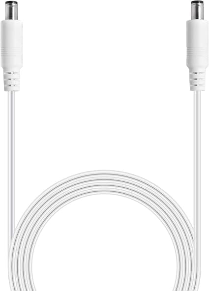 Wicked Chili 3.5m DC Replacement Cable Compatible with Philips HUE Play Gradient Lightstrip for TVs 55, 65 m 75 inches, Cable for Power Supply S020YM2400083, White - Image 1