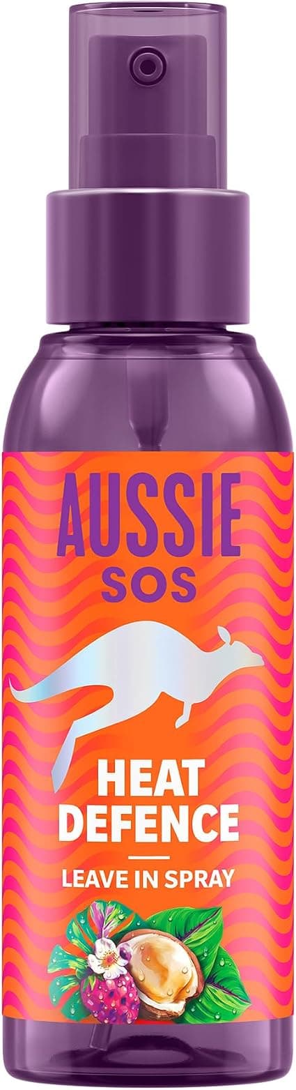 Aussie SOS Instant Heat Saviour Vegan Spray for Dry Hair Damaged by Styling, 100ml - Image 1