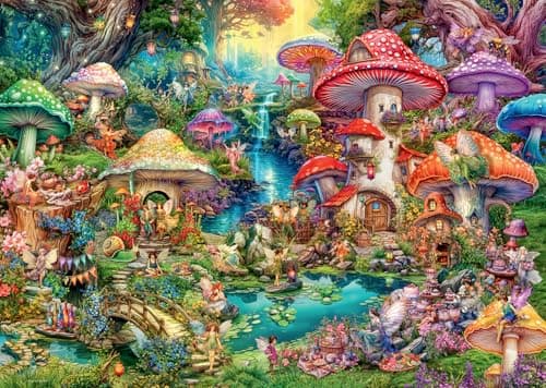 Ravensburger - Adult Jigsaw Puzzle - 1000 Piece Jigsaw Puzzle - Mushroom Village / Aimee Stewart - Adults and Children from 14 Years Old - High Quality Puzzle - Fantasy - 12001258 - Image 2