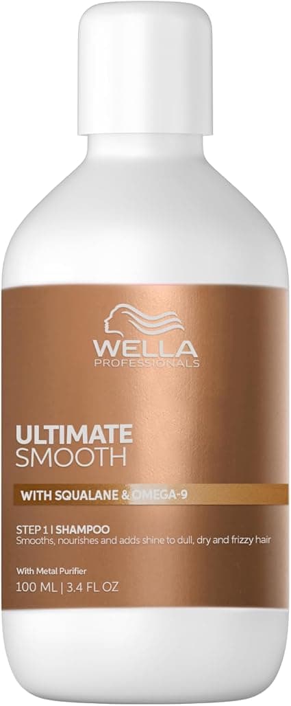 Wella Professionals Ultimate Smooth Shampoo - Nourishing Shampoo with Squalane & Omega-9 for Dry, Dull and Frizzy Hair (100ml) - Image 1