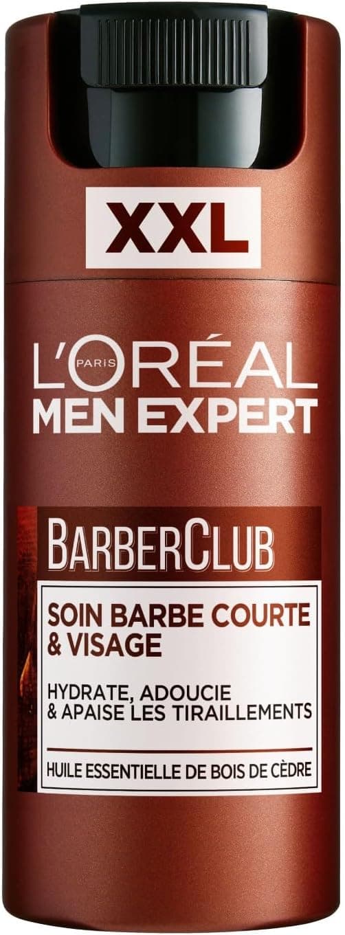 L'Oréal Men Expert - Soin Barbe Courte & Visage - Hydrate, Apaise & Adoucit - Barber Club 100ml
