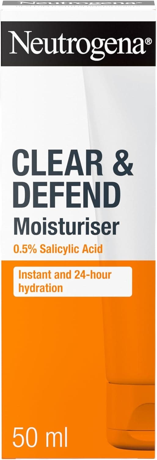 Neutrogena Spot Controlling 0.5% Salicylic Acid Hydrating Cream (1 x 50ml) Moisturizing Face Cream for Acne Prone Skin, Oil-Free Moisturizer - Image 1
