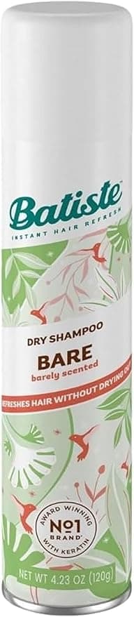 Batiste Dry Shampoo, Nude, Refreshes Hair and Provides Volume, Fresh and Light Fragrance, Absorbs Excess Sebum, No Rinse, 200 ml - Image 1