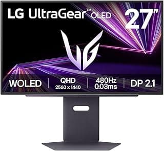 UltraGear 27GX790A-B 27" OLED Gaming Monitor - OLED Panel QHD (2560x1440), 0.03ms GtG 480Hz, DisplayHDR TrueBlack 400, DCI-P3 98.5% (CIE1976), AMD FreeSync Premium Pro, NVIDIA G-Sync