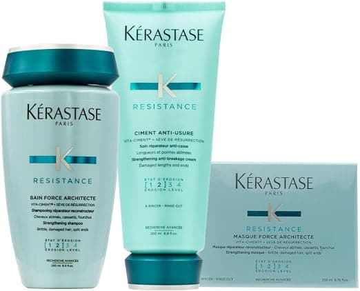 Kerastase Resistance Bain Force Architecte 250ml Anti-Wear 200ml Mask 200ml - Image 1