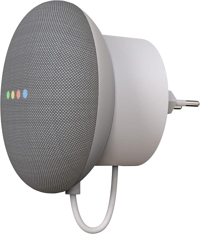 Google Nest Mini Wall Mount, Compact 2nd Generation Wall Mount, Hides Loose Cables, White