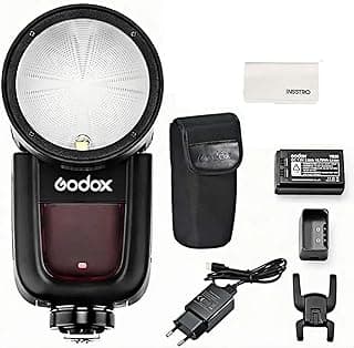 Godox V1-S TTL Flash pour Sony, 1/8000s HSS Flash de Tête Ronde 2.4G sans Fil, sur Batterie Lithium-ION pour Photographie/Mariage/Paysage