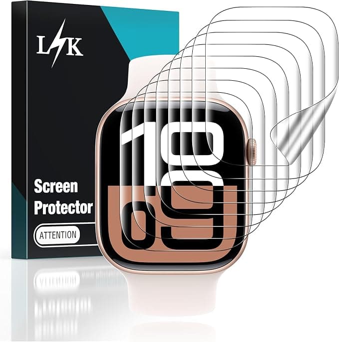 8 x Screen Protectors for Apple Watch Series 11/10 42 mm – Bubble-Free High Definition High Quality Transparent Soft TPU Film Protection for iWatch Series 10 42 mm - Image 1
