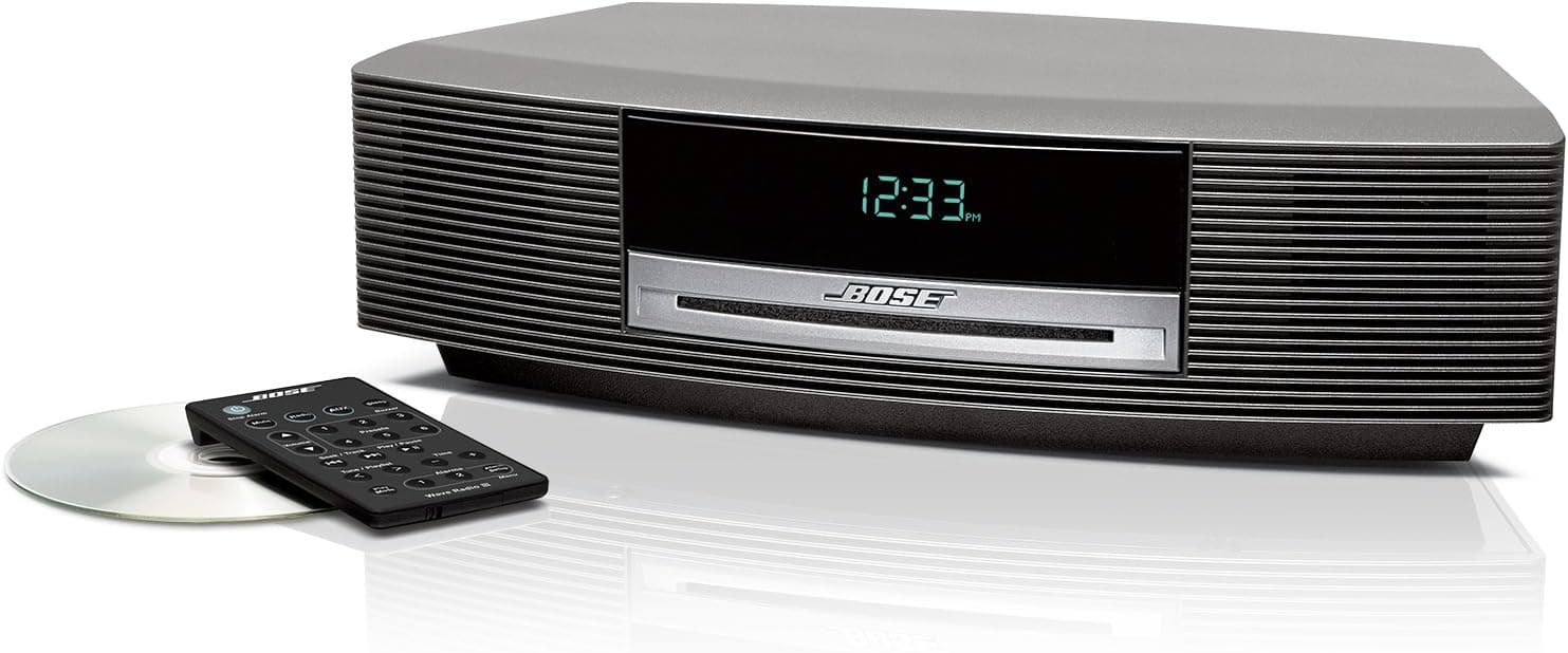 Bose Wave Music System III : Système de musique avec son réaliste, lecture de CD/CD MP3, FM/AM, Bluetooth, Argent titane