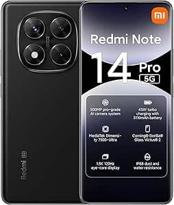 XIAOMI Redmi Note 14 Pro, 5G Smartphone, 6.67-Inch, 8GB RAM, 256GB, Dual SIM, Black