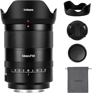 AutoFocus 50mm F1.8 Full Frame Lens, Large Aperture F1.8, Supports Auto/Manual Aperture and Face/Eye Recognition, Compatible with Sony A7 Series A7R