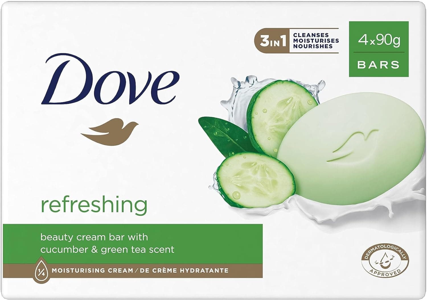 Dove Dove 4 x 90g Bar Cooling Soap