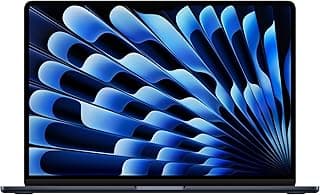 MAC Apple MacBook Air 2023 avec Puce Apple M2, CPU 8 cœurs, GPU 10 cœurs (15 Pouces, 8 Go de RAM, 256Go SSD Stockage) (AZERTY français) Minuit (Reconditionné)