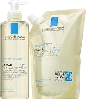 La Roche-Posay La Roche-Posay | Lipikar Huile Lavante AP+ Huile de douche | Nettoie en douceur | Anti-irritations | Pour peaux normales, sèches & atopiques | Dès la naissance | 400ml + éco-recharge de 400ml