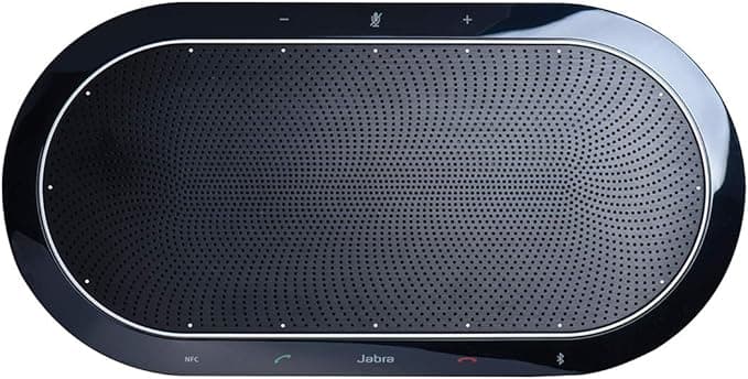 Microsoft Jabra Speak 810 Microsoft Conference Speaker for Large Meetings with Bluetooth Adapter and Built-In USB-A Cable - Compatible with Laptops, Smartphones and Tablets