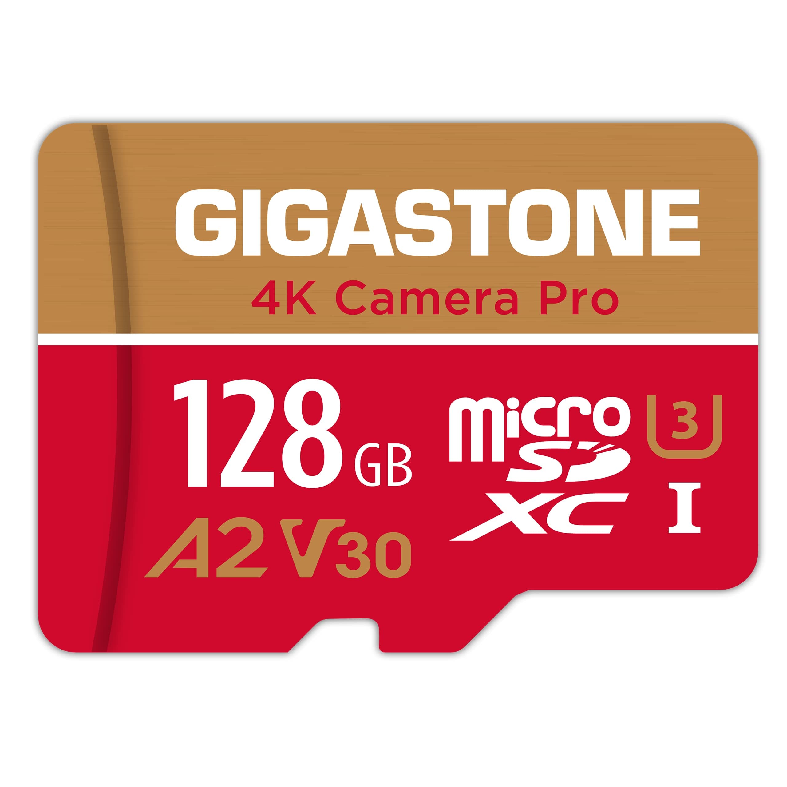 GoPro Gigastone 128GB Micro SD Card, 4K Video Recording for GoPro, Action Camera, DJI, Drone, Nintendo Switch, R/W up to 100/50MB/s MicroSDXC UHS-I U3 A2 V30 C10 Memory Card