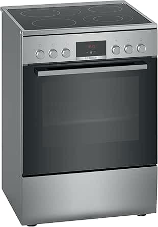 Bosch HKR39C250 4 Series Electric Stove 60cm Width, EcoClean Direct, 3D Hot Air Cooking, 3-Level Cooking, LED Display Control, Extendable Cooking Zone for Large Cookware          [Energy Class A]