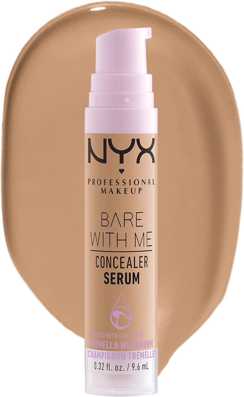 NYX Professional Makeup Concealer Bare With Me Concealer Serum, Natural Finish, Medium Coverage, Shade : Medium (07)
