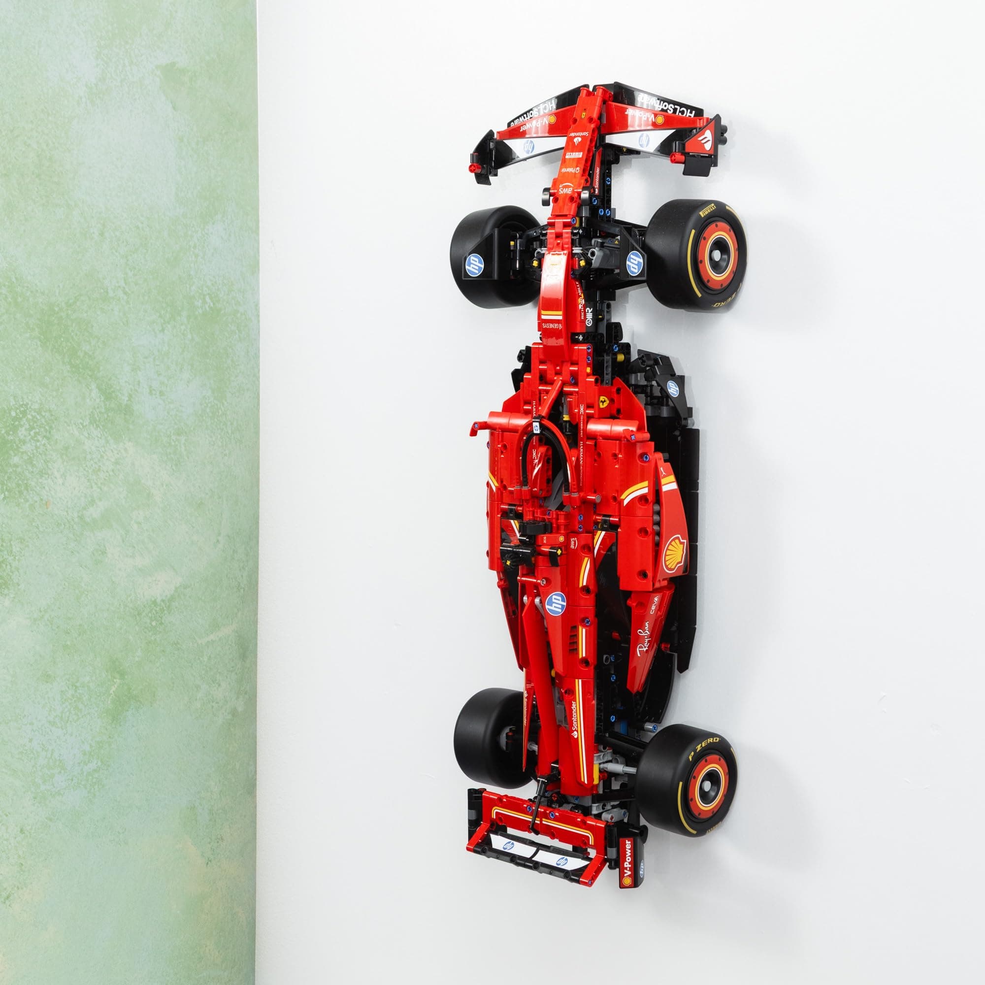 LEGO Wall Mount Compatible with Lego F1 Technic Ferrari SF-24 42207 - Made in the UK - Car Not Included - Screws and Plugs Included