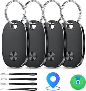 Air Traceur Tag Lot de 4, Bluetooth Tracker Fonctionne avec Apple Find My (iOS Uniquement), Batterie remplaçable, IP67 Étanchéité Localisateurs D’Objets pour Valises/Portefeuilles/Clés[weTag Pro]