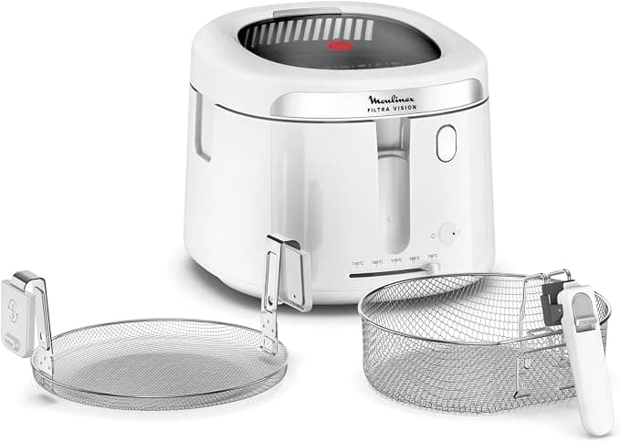 Moulinex Filtra Vision AF2541E0, Deep Fryer, Large Window to Keep an Eye on Cooking, Family Capacity, Easy Cleaning, AF2541E0, Plastic Exterior White - Image 1