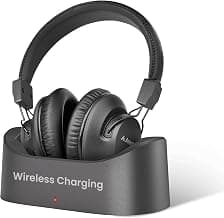 Avantree Audition 3 - Casque Bluetooth 5.3 Over-Ear avec Base Rechargeable, Compatible avec Samsung Smart TV, Mode Voix Claire, Volumes Amplifiés et Support aptX-Adaptive & HD, léger et Confortable