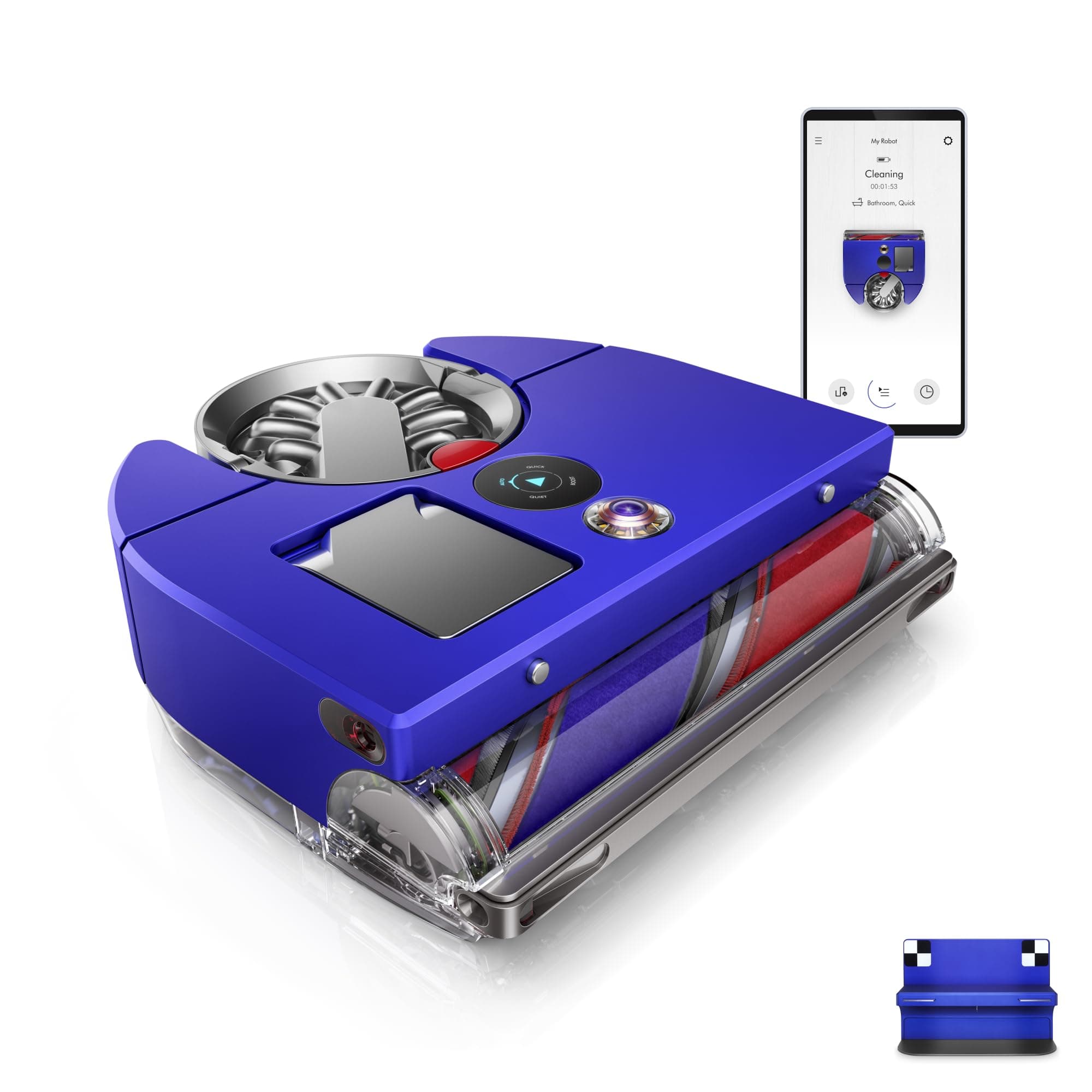 Dyson 360 Screws Nav Robot Vacuum Cleaner – Full Width Brush, Designed for All Floor Types (Blue/Nickel)