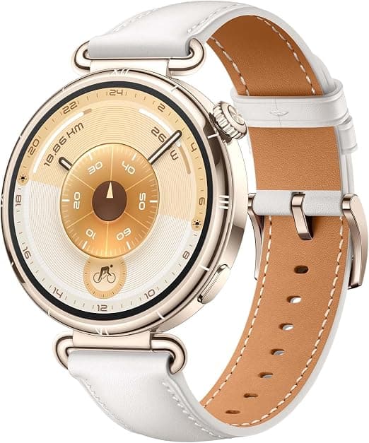 HUAWEI Watch GT 6 GPS 41mm Smartwatches, 1.32 Inch AMOLED Display, Up to 14 Days Battery Life, Professional Level Cycling, Compatible with iOS and Android, ECG Analysis, White - Image 1