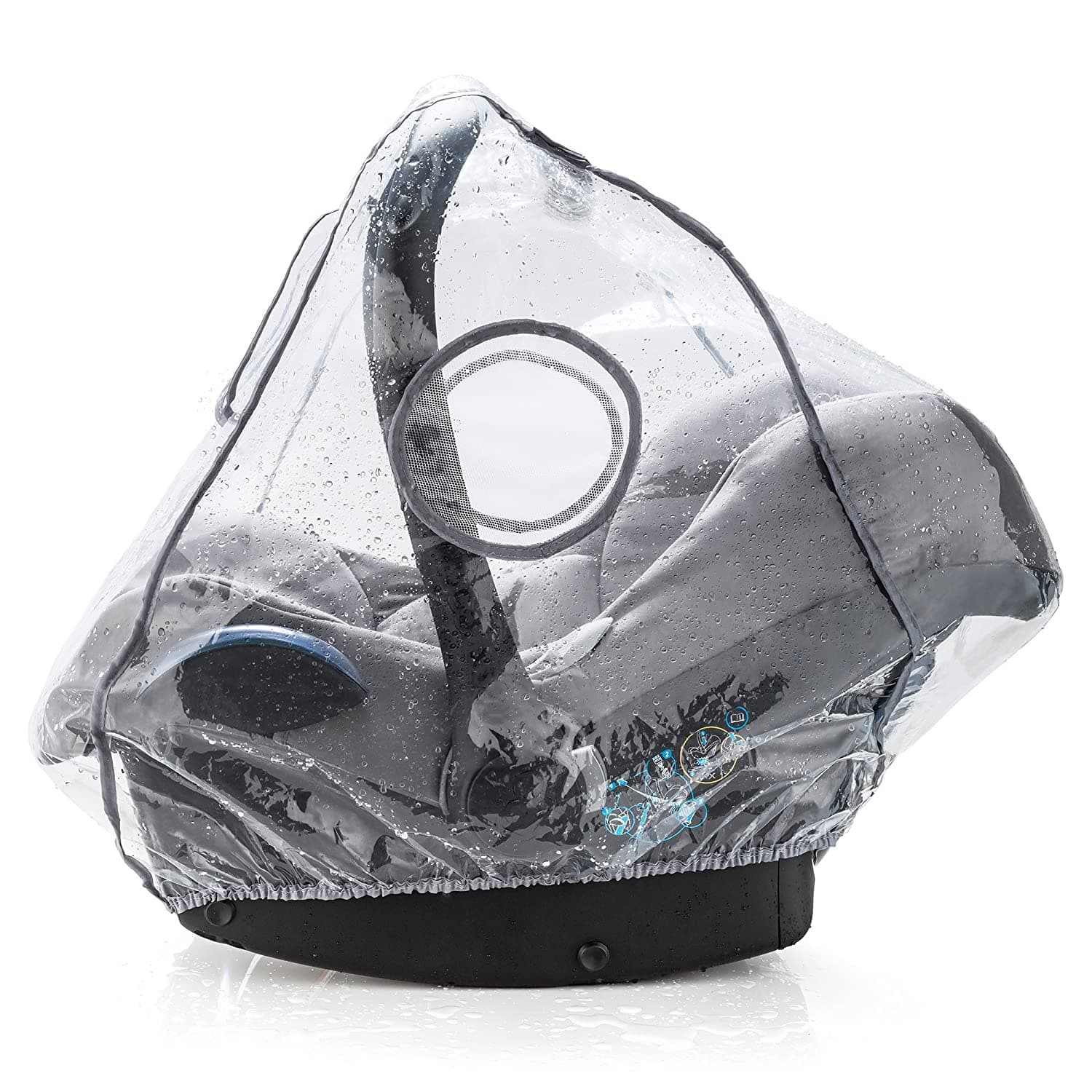 Maxi-Cosi Cosy Universal Rain Cover, Compatible with Cybex, Maxi-Cosi, Baby Car Seat, Window, Mesh Vents, Transport Handle, PVC Free