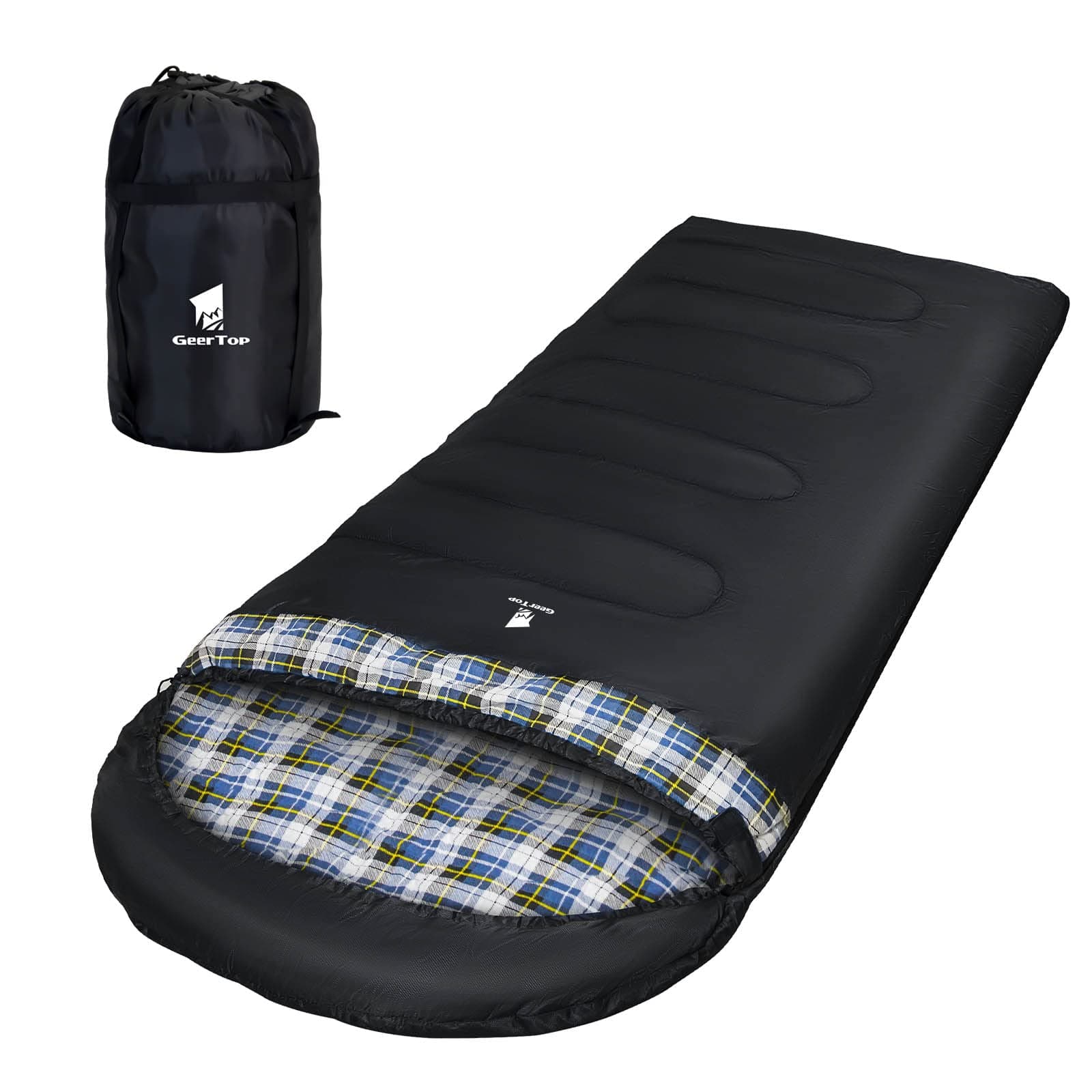 Trek GEERTOP Adult Sleeping Bag XXL 220 x 110 cm, Winter Sleeping Bag with Compression Bag for Hiking, Portable Lightweight for Camping Trekking Outdoor Activities