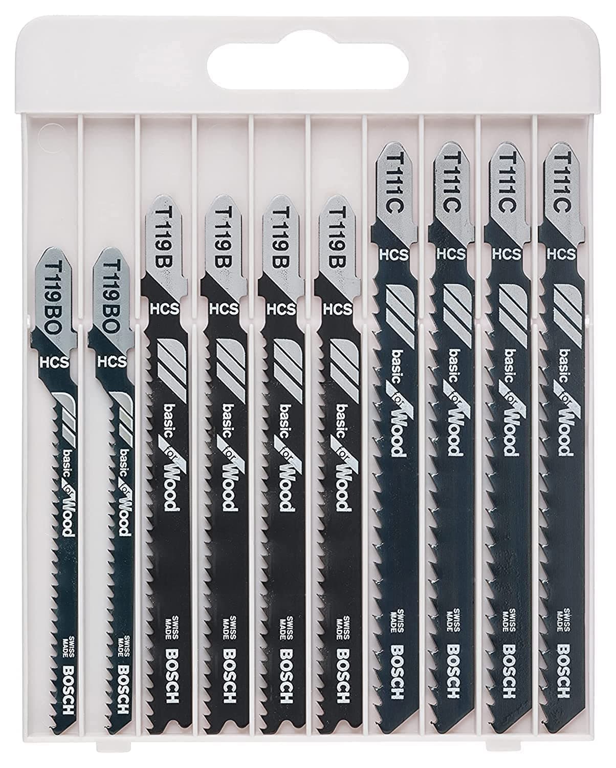 Bosch Bosch Professional 10pcs Jigsaw Blades Kit (for Wood, T-Shaft, Jig Saw Accessories)