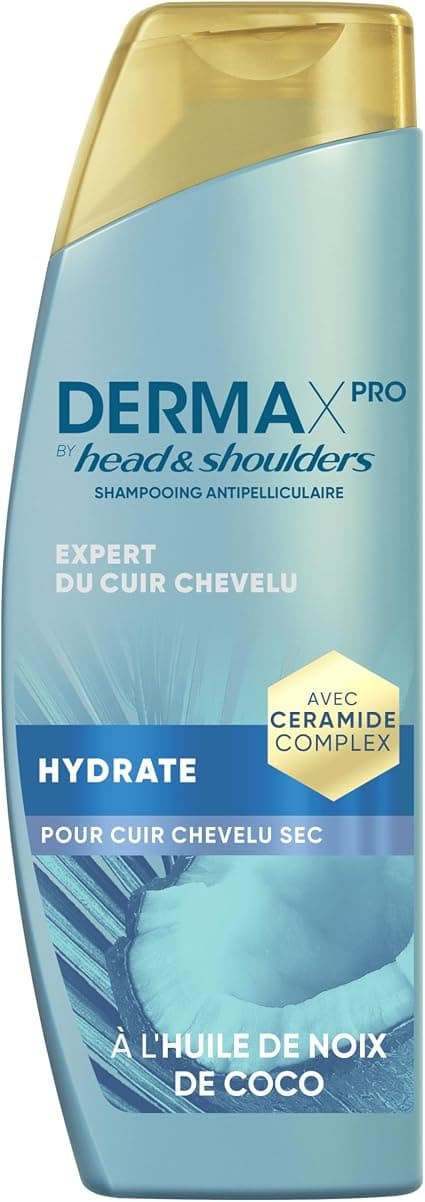 DermaXPro by Head & Shoulders Hydrate Anti-Dandruff Shampoo 250 ml with Coconut Oil and Ceramic Complex, for Dry Scalp, 72H Hydration - Image 1