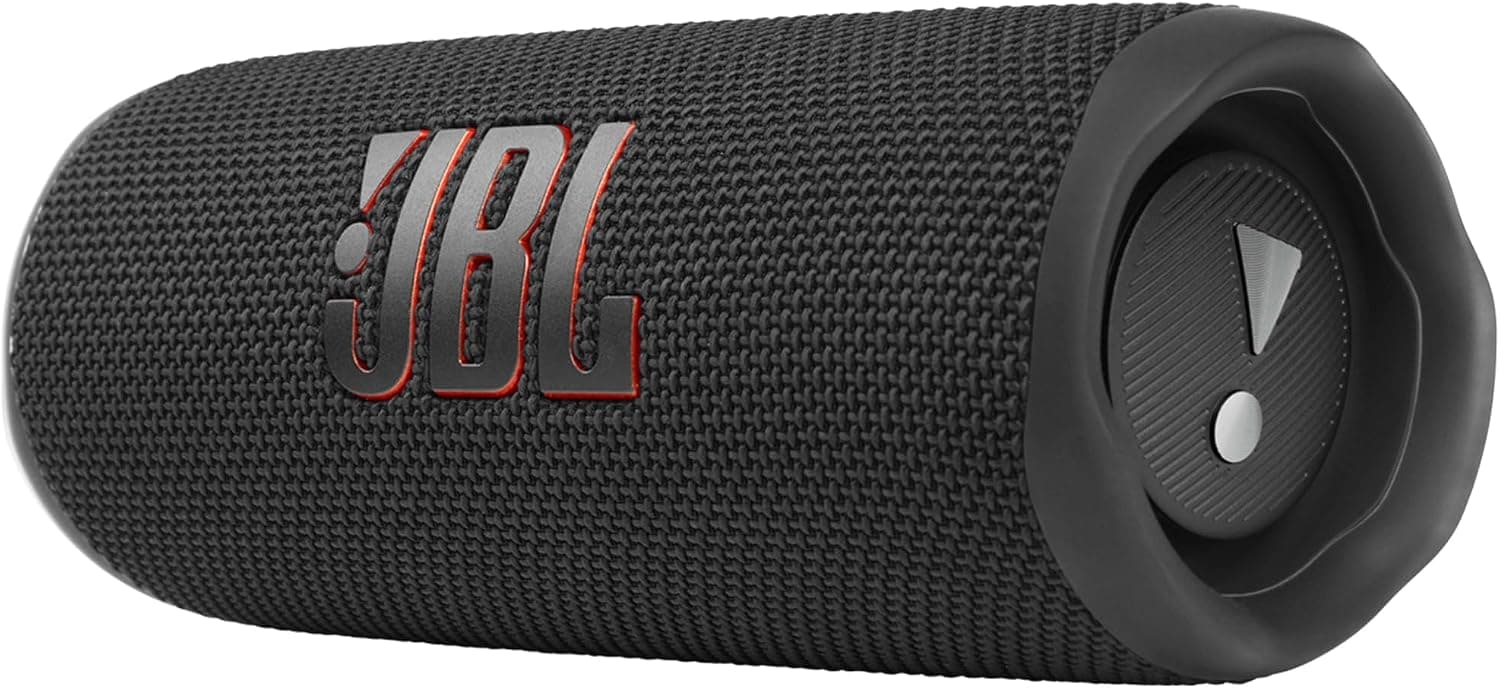 JBL Flip 6 - Enceinte Bluetooth portable et étanche à l'eau et à la poussière, haut-parleur haute fréquence pour des basses profondes, 12 heures d'autonomie, en noir