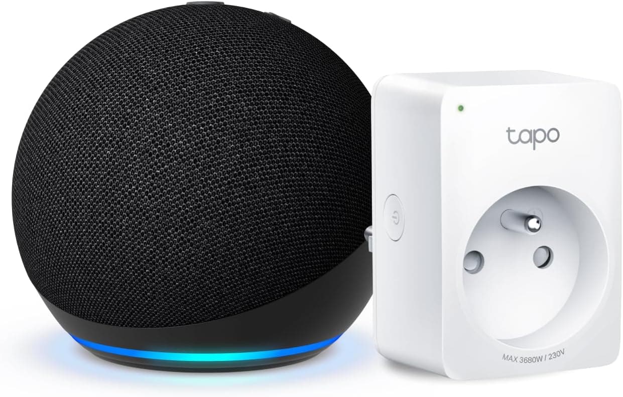 Visitez la boutique Amazon Echo & Alexa Echo Dot (5e génération) | Anthracite + Tapo Matter Prise Connectée, Fonctionne avec Alexa - Kit de démarrage Maison connectée