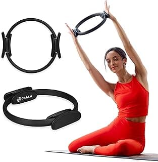 Gaiam Gaiam - Fitness Circle - Anneau de Pilates avec poignées rembourrées en Mousse légère et Durable, équipement d'exercice de résistance Flexible pour tonifier Les Bras, Les Cuisses/Jambes et Le Tronc