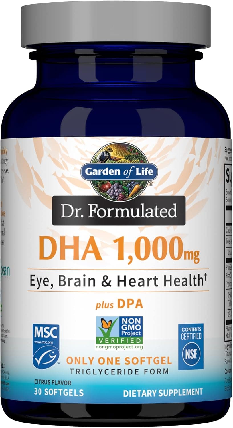 Garden of Life Garden of Life Dr. Formulated DHA, 1000mg (Citrus) - 30 softgels