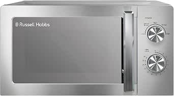 Russell Hobbs RHMM827SS Stainless Steel Microwave 20L 800W Manual Only 5 Power Levels - Easy Defrost and Clean Function, 35 Minute Timer          [Energy Class E]