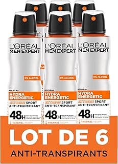 L'Oréal Men Expert L'Oréal Men Expert Hydra Energetic Déodorant Spray Anti-Transpirant Extreme Sport - Lot de 6 x 150ml
