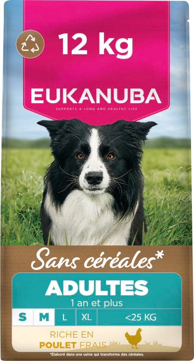 Eukanuba Croquettes Premium sans Céréales pour Chien Adulte de Grande Race – Riche en Poulet - Hypoallergénique – Glucosamine Calcium - Sac de 12 kg - Image 2