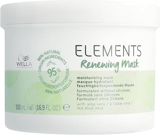 Wella Professionals Masque Elements Régénérant sans silicone pour tous types de cheveux - à l'aloe vera et à la vitamine E, hydrate, prévient frisottis et casse, apportant douceur et brillance, 150ml - Image 1
